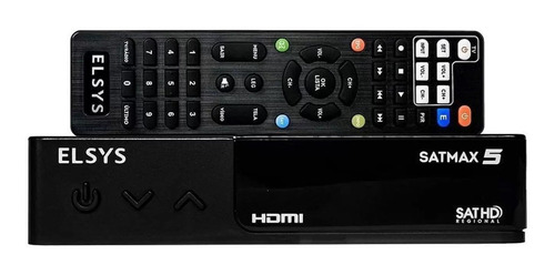 Receptor Elsys Satmax 5 com sinal digital, analógico preto 100V/240V