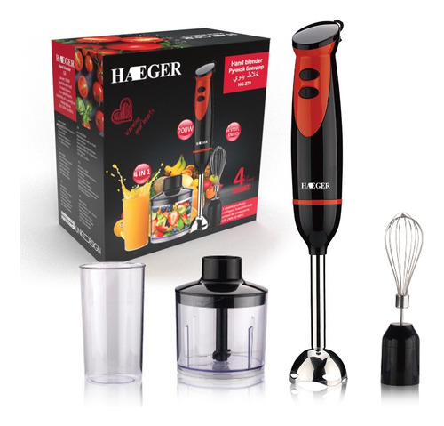 Batidora De Mano Set De 4 Piezas Haeger Hg-279 Mezclador