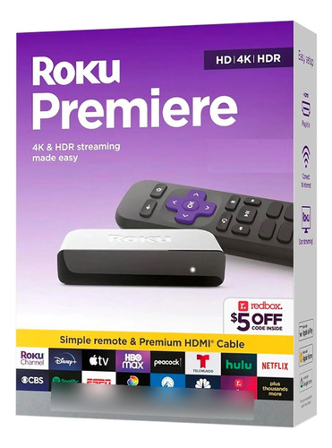 Dispositivo De Streaming Roku Premiere Hd / 4k / Hdr