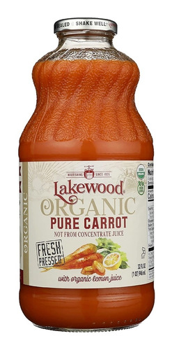 Lakewood Organic Carrot Juice Jugo Organico Zanahoria 946ml