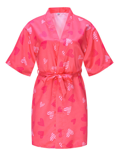 Batas De Baño Tipo Kimono De Verano Con Estampado Infantil S