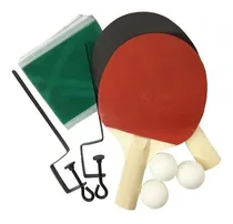 Comprar Set De Pin Pon Paletas Pelota Y Red Con Soporte Para Mesa