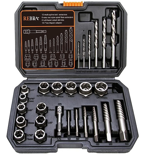 Screw Extractor Set And Left Hand Drill Bit Set With Hex Out