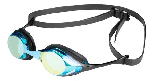 Óculos Natação Arena Cobra Swipe Mirror Azul Prata e Preto - HUPI
