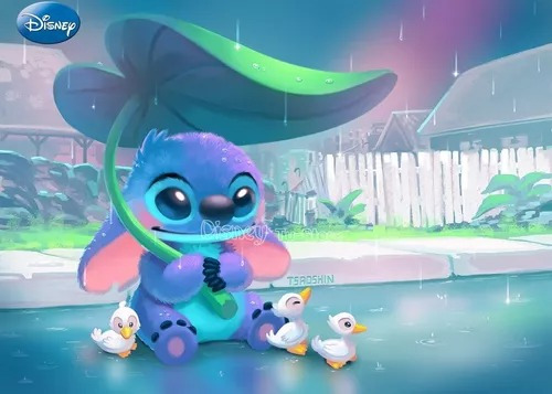 Bordado Pintura Diamante Stitch Patitos - Disney Lilo Stitch