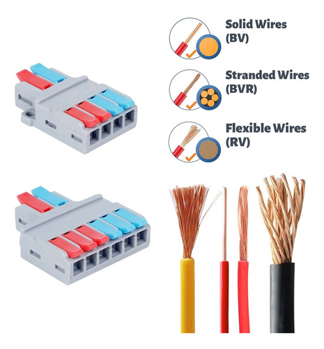 Bloque Terminal Conector Cableado Rápido Lt-624 100pza