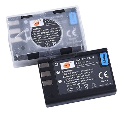 Dste 2 Pack Enel9 Bateria Recargable De Liion Para Nikon D40