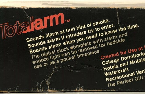 Vintage Total Alarm 3 Way Alarm Clock Detector De Humo Sist