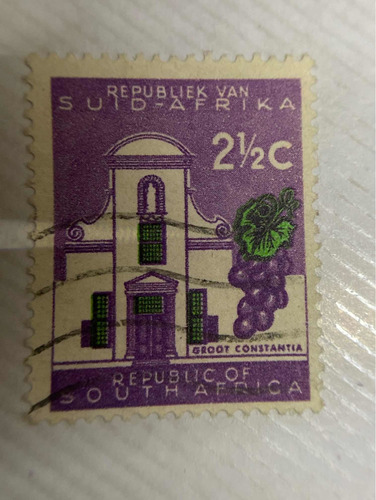 Sello Postal De Sudafrica Groot Constantia 1961