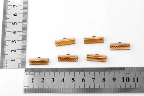 Pirañas Terminales Doradas Aprieta Cordón X 250 Gramos