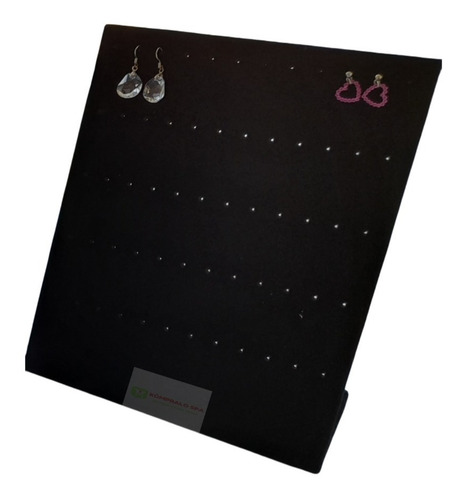 Imagen 3 de 6 de Pack Exhibidores De Collar Hoja, Aros Pulsera 2 Nivel Negro
