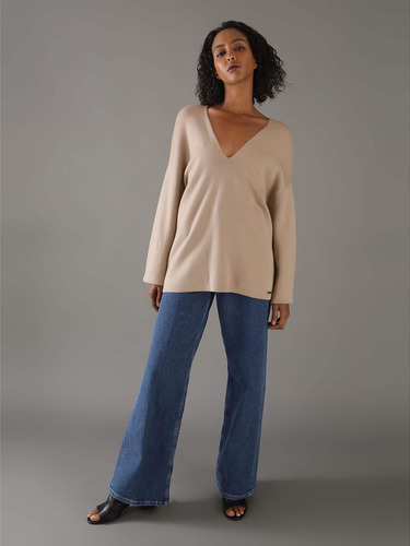 Sweater Wool Blend Beige Calvin Klein