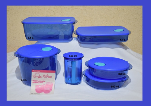 Juego De Lujo Azul Tupperware