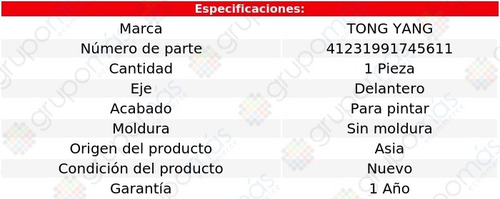 Defensa Del S/mold P/pintar E320 03-06