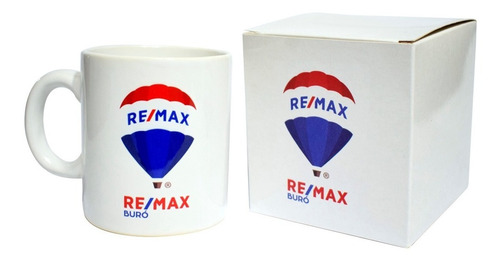 Taza Ceramica Recta Personalizada Logo Empresarial Con Caja