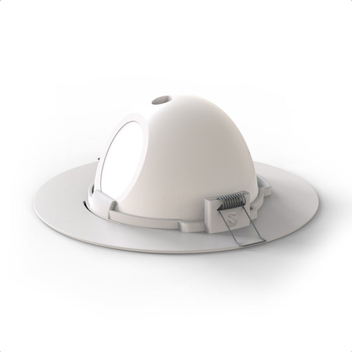 Suporte De Embutir No Teto Gesso Redondo Para Alexa Echo Pop Cor Branco