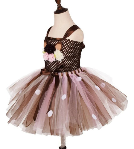 Vestido Tutu De Bambu Com Desenho De Cervo Desenho Animado