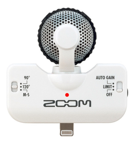 Microfono Condenser Estereo Zoom Iq5 W Para iPhone iPod iPad