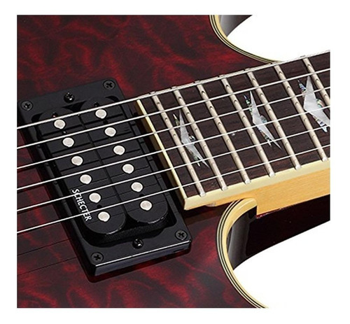 Imagen 3 de 3 de Guitarra eléctrica Schecter Omen Extreme-FR de caoba black cherry brillante con diapasón de palo de rosa