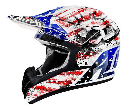 Casco Airoh Cross Niño Cr901 Patriot 1270gr Solo Xl