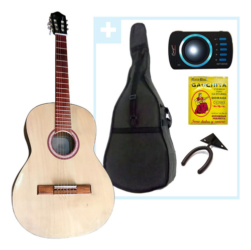 Combo Premium Guitarra Clasica + Funda Encordado Accesorios 