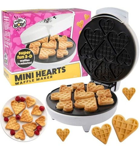 Mini Hearts Waffle Maker- Hacer 9 Gofres En Forma De Corazón