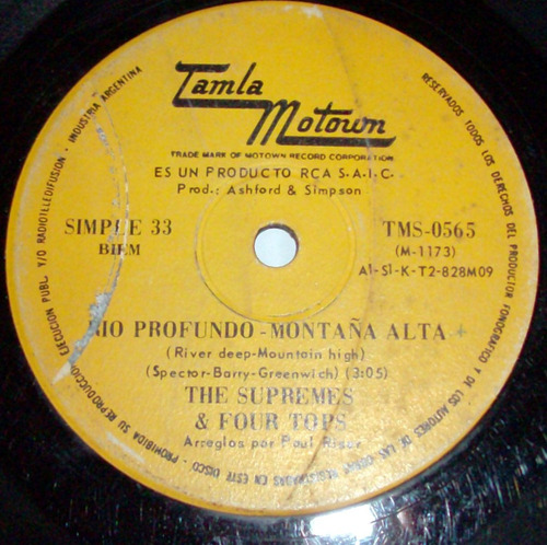 The Supremes Rio Profundo Montaña Alta Soul Motown Vinyl 7´´