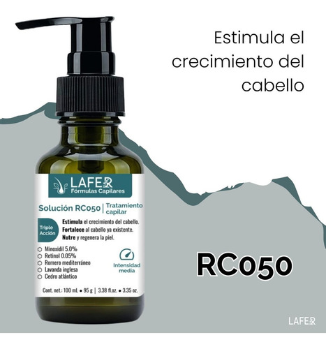 Sérum Anticaída Cabello Barba Cejas Minoxidil 5% Retinol 0.05% Lafer Rc050