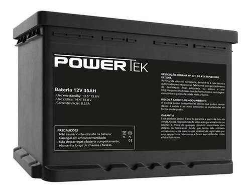 Bateria Powertek 12v 35ah Preto - En020