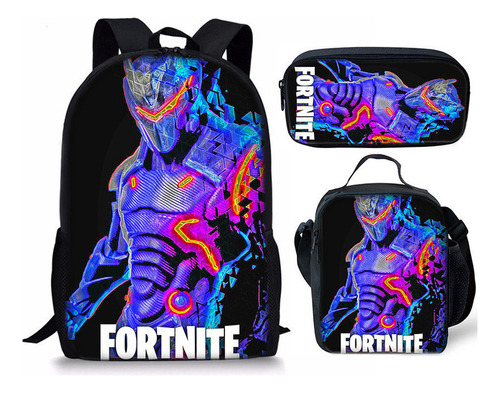 Conjunto De 3 Mochilas De Estudante Fortnite