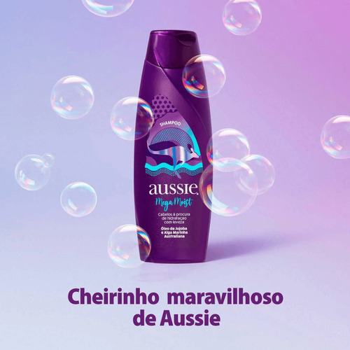 Shampoo Aussie Mega Moist Hidratação Com Leveza 180ml