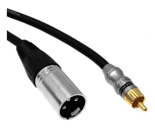 Cable De Rca A Xlr Cannon Macho De 2 Metros