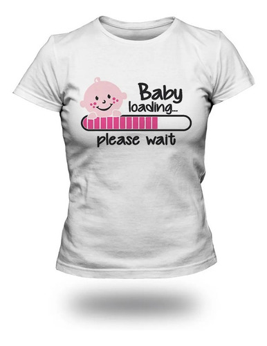 Imagen 1 de 4 de Remera Camiseta Baby Loading Embaraza