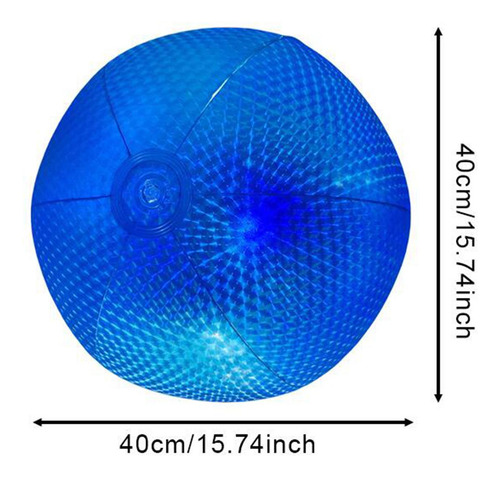 Pelota De Playa De Pvc Para Piscina, Juguete Azul Con Luz