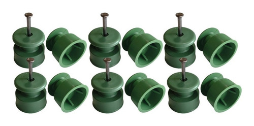 Roldana Isoladores 36x36 - Prego 17x21 C/200 Unidades-verde