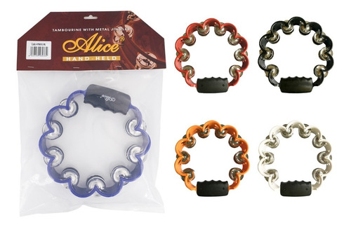 Pandereta Trebol 8 Chapas Tambourine Alice Atb001