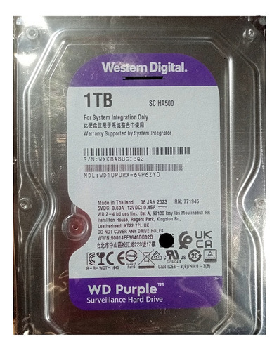 Disco Duro Interno Western Digital Purple 1tb Nuevo Cctv 2
