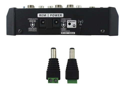 Imagem 3 de 4 de Mesa De Som Stetsom Stm-1003 3 Ch Aux 12v Mic Rca Usb Sd Fm