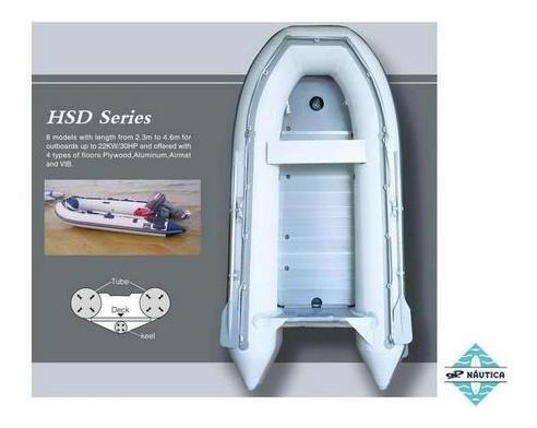 Imagen 4 de 15 de Bote Inflable Coral Sea Hifei Hsd 230 Aluminio 4hp Apnautica