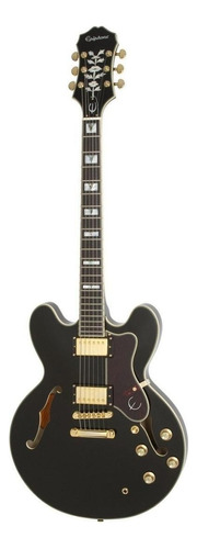 Guitarra eléctrica Epiphone Archtop Sheraton-II PRO de arce ebony brillante con diapasón de granadillo brasileño