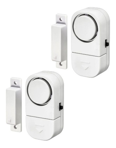 Pack X2 Alarma Para Puerta Ventana Con Sensor Magnetico 90db