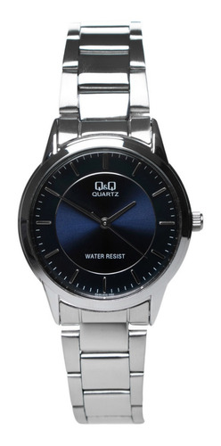 Reloj Q&q Hombre Plata Casual Analógico Qa45j202y