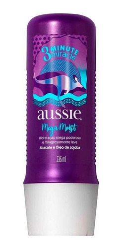 Creme De Tratamento Aussie 3 Minutos Mega Moist 236ml