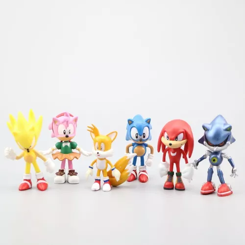 6 Miniaturas Sonic 6cm Bonecos Criança – Tekshop