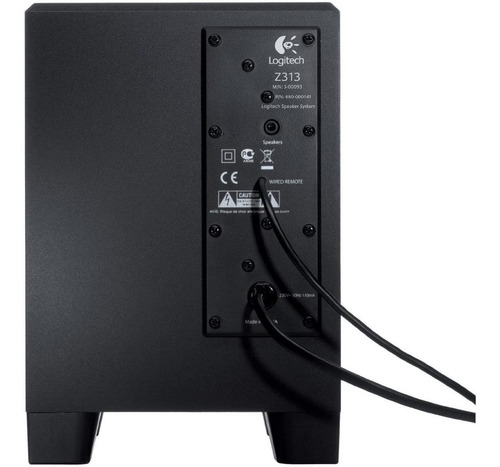 Logitech Z313, Altavoces 2.1 De Sonido Potente Y Equilibrado Voltaje 110v Color Negro