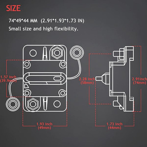 Fusibles De Interruptor Pulsador De Reinicio Manual Dc12-48v
