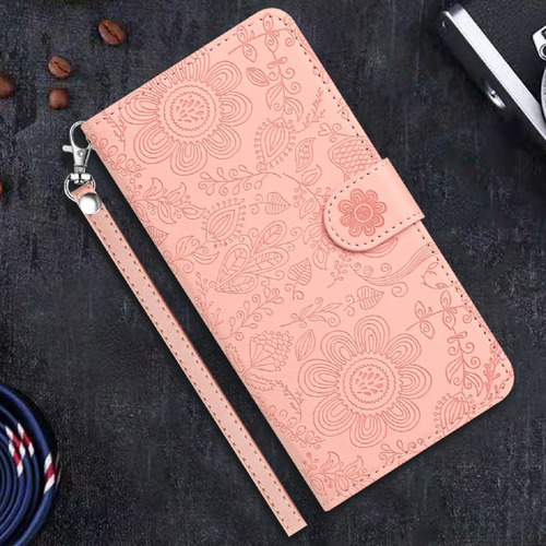 Funda De Piel Para Samsung A06 A16 A05 A15 A25 A35 A55 A14 A24 A34 A13 A12 A32 Con Estampado Floral Estampado, Funda Magnética