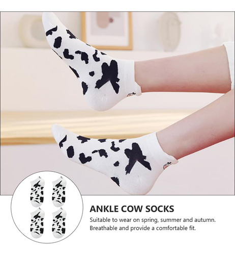 2 Pares De Calcetines Cortos De Algodón De Corte Bajo Con Fo