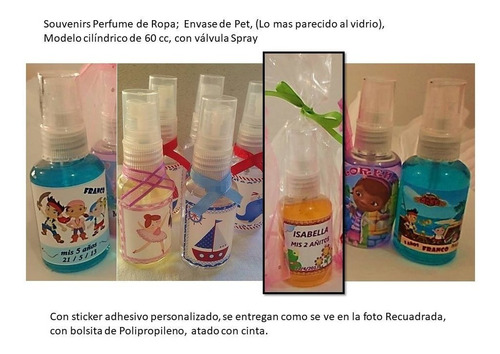 Souvenirs Perfume Textil 60cc Personalizado X30