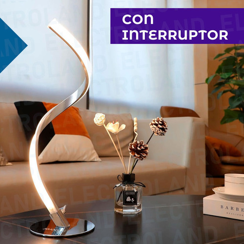 Lámpara De Escritorio Led Curva Moderna Mesa En Espiral Usb